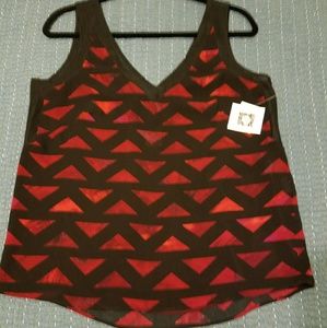 Flowy, lined sleeveless top